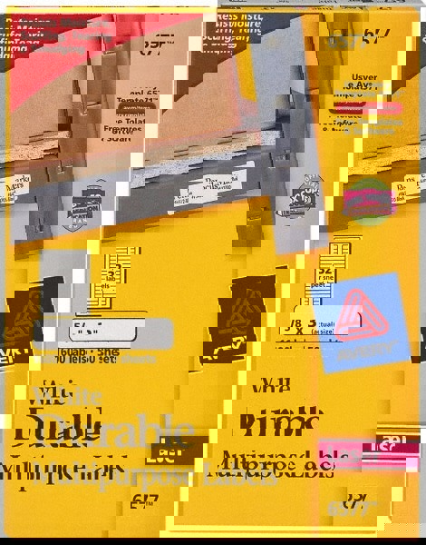 Label Maker Label: White, Paper, 3